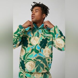 Parks Project UO Exclusive Peace Leaves Fleece Mock Neck Sweatshirt, Sizes S-XL